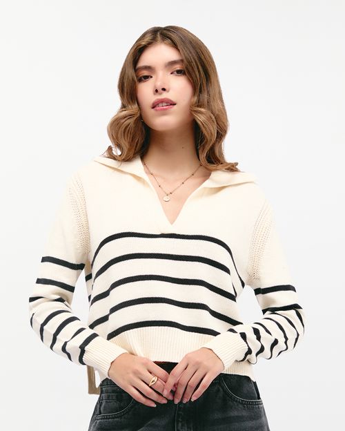 Chompa Mujer New Close Negro