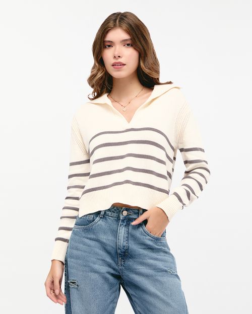 Chompa Mujer New Close Gris