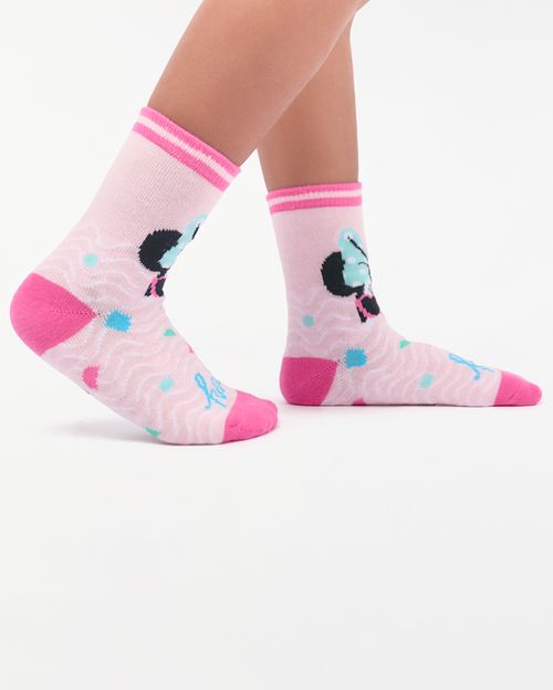 Calcetines Pack X 2 Niña Molly Rosado / Aqua