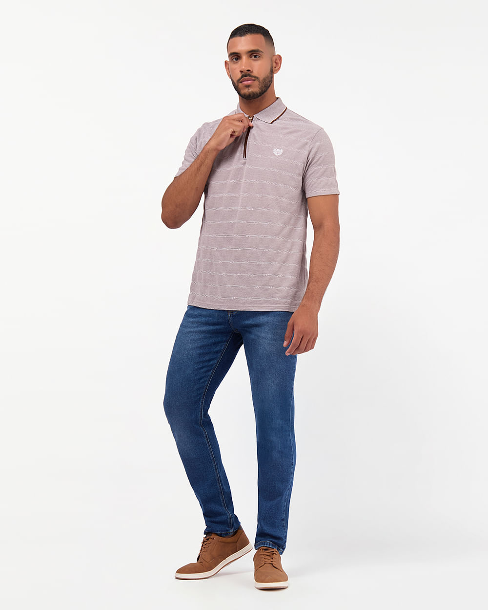 Polo-Cuello-Camisa-Hombre-Vacilio-Marron-Chocolate-M