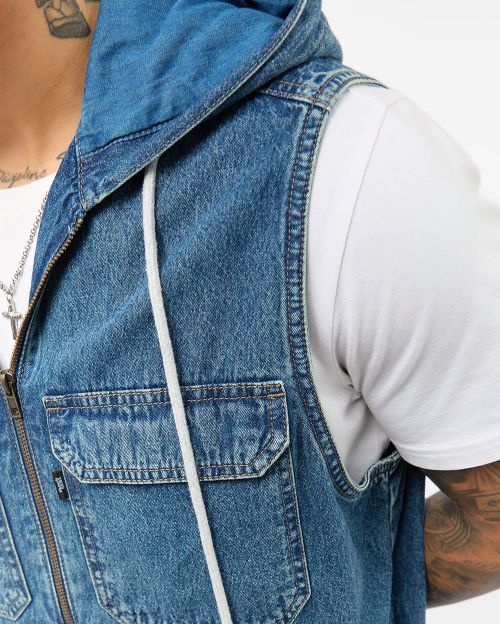 Chaleco-Denim-Hombre-West-Total-Stone-Green-M