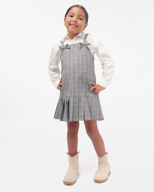 Vestido Niña Viena Gris Arena
