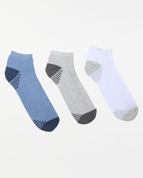 Calcetines Pack X 3 Hombre Franco Acero