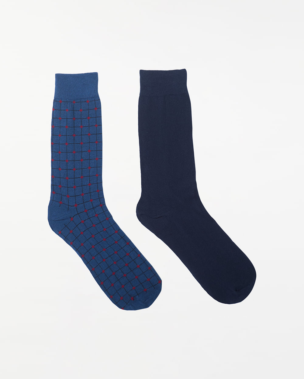 Calcetines-Pack-X-2-Hombre-Formal-Azul-Nautico-U
