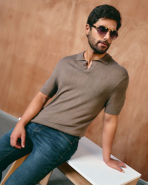 Polo Cuello Camisa Hombre Suarez Marron Chocolate