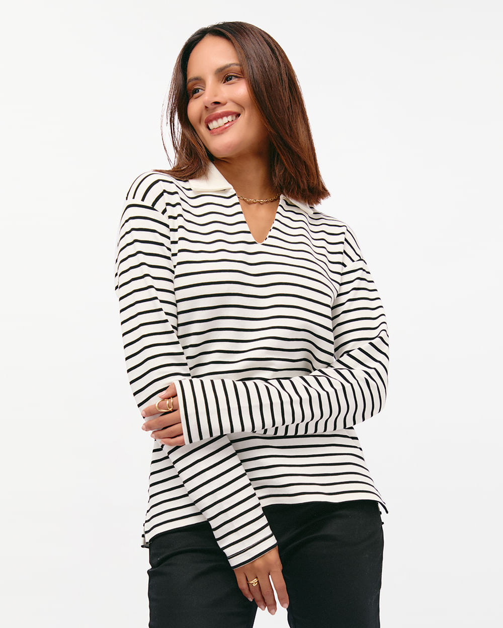 Polo-Mujer-Lisa-Negro-S