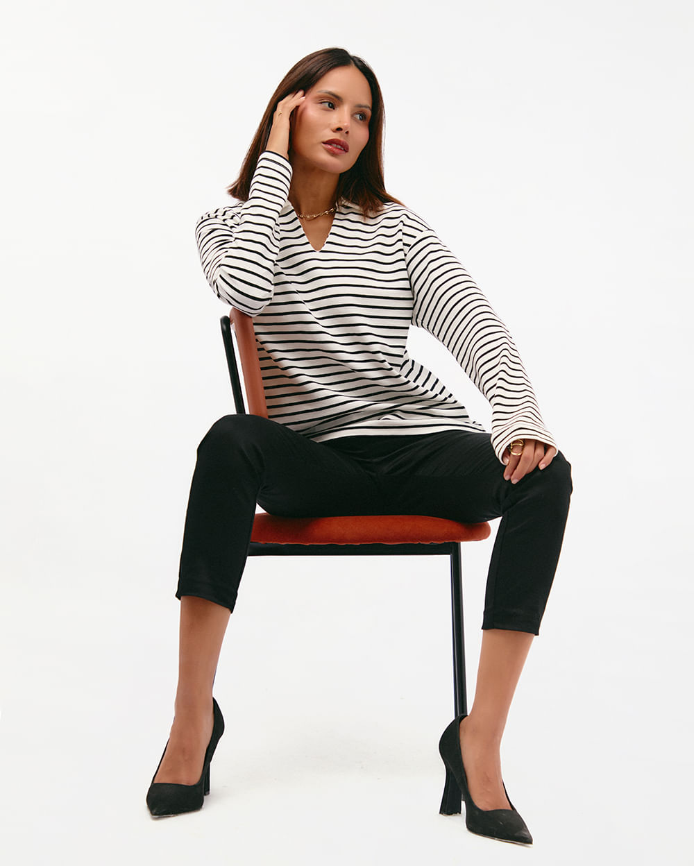 Polo-Mujer-Lisa-Negro-S