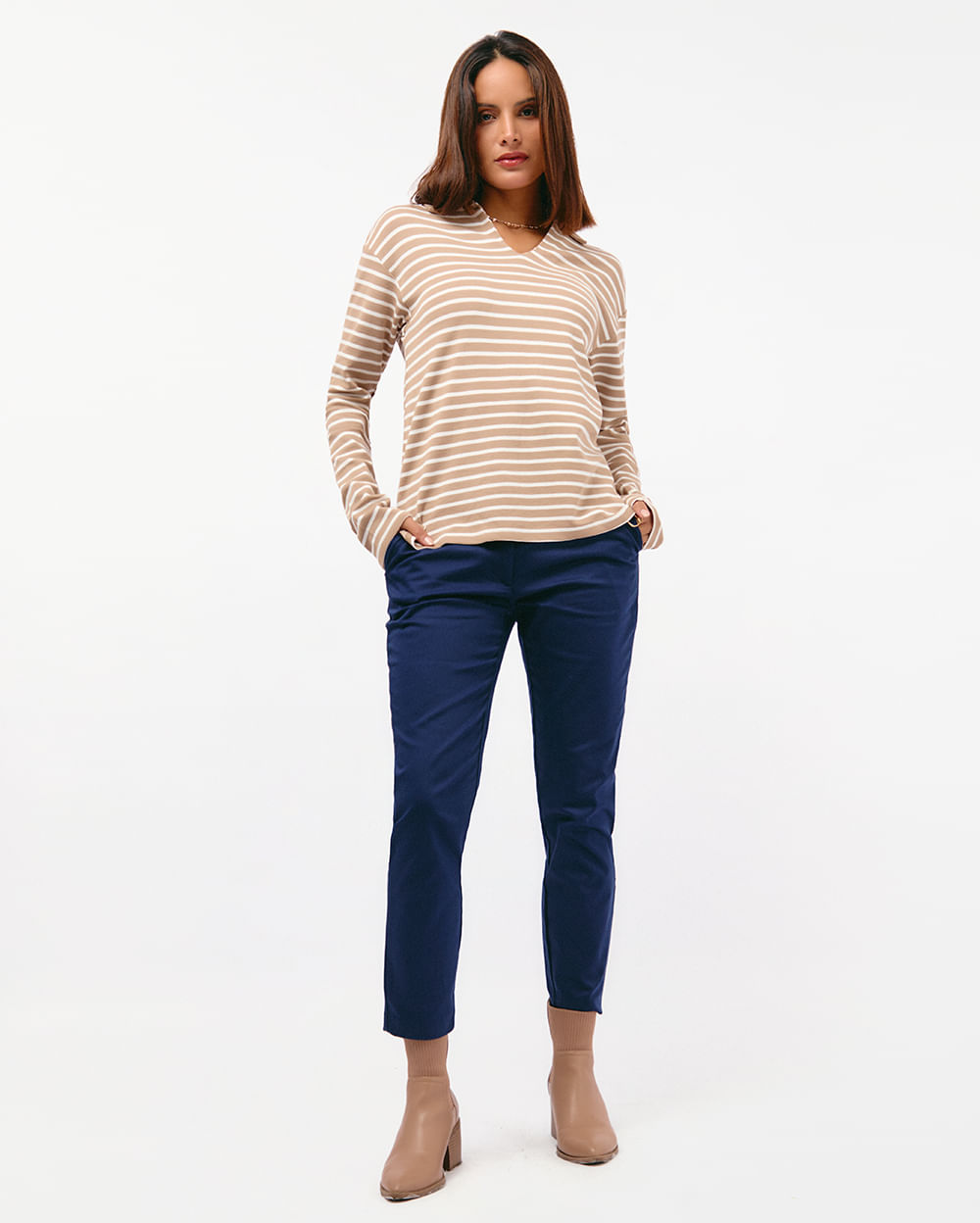 Polo-Mujer-Lisa-Beige-Latte-S