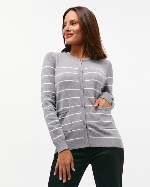 Chompa Mujer Karol Gris Melange