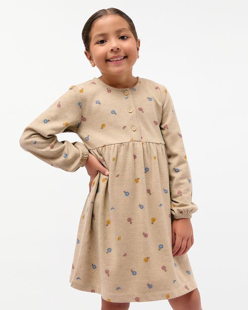 Vestido Niña Karen Beige Safari