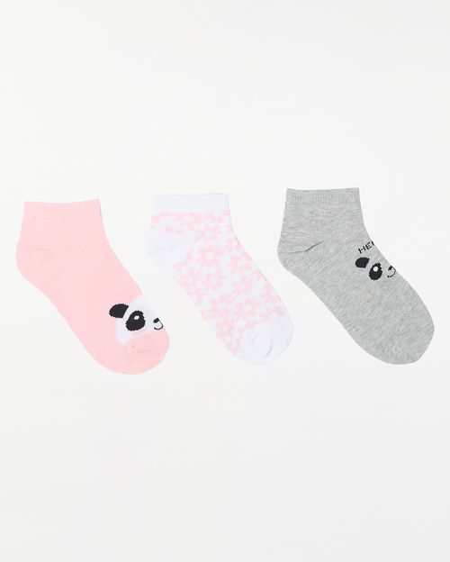 Calcetines Pack X 3 Niña Nini Rosado Agua/Blanco/Melange