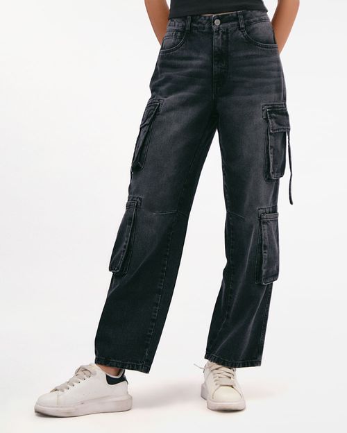 Jean Mujer Ariel Total Stone Gray