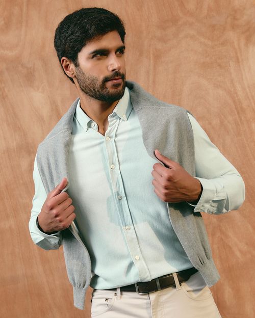 Camisa Hombre Yzmael Verde Pastel