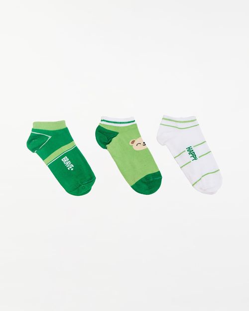 Calcetines Pack x 3 Niño Milcar Verde Cali