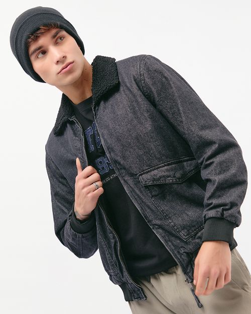 Casaca Hombre Skull Negro