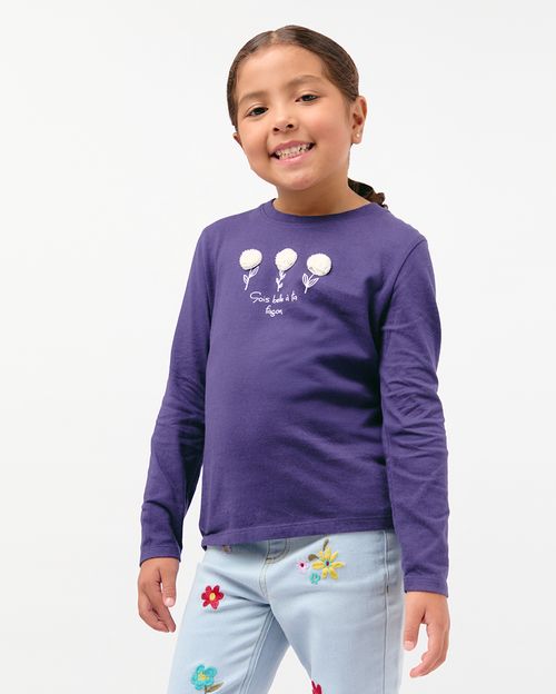 Polo Niña Mariamanda Azul Oxford