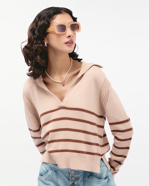 Chompa Mujer New Close Marron Cocoa
