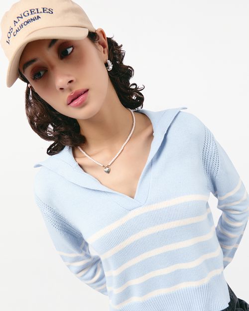 Chompa Mujer New Close Celeste