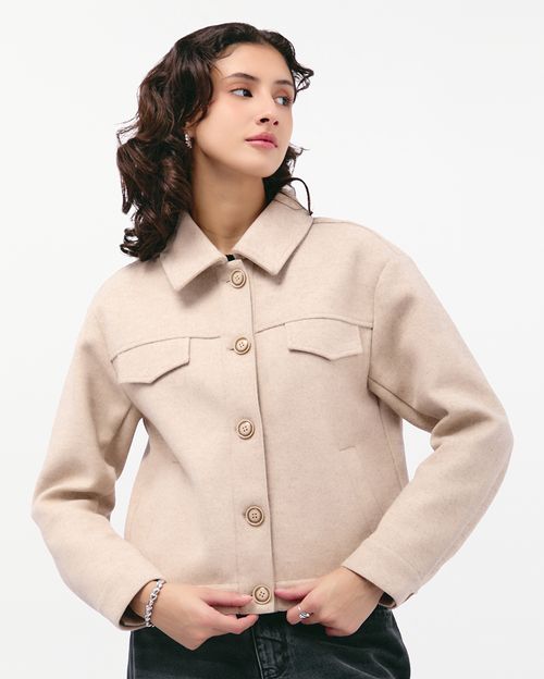 Casaca Mujer Eracia Beige Melange