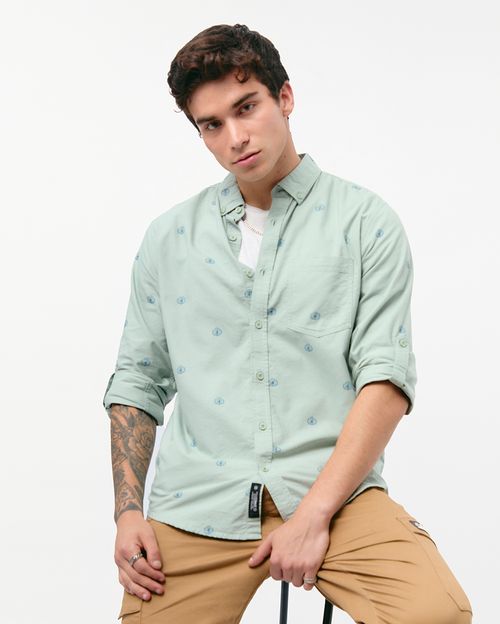 Camisa Hombre Ford Verde Empolvado