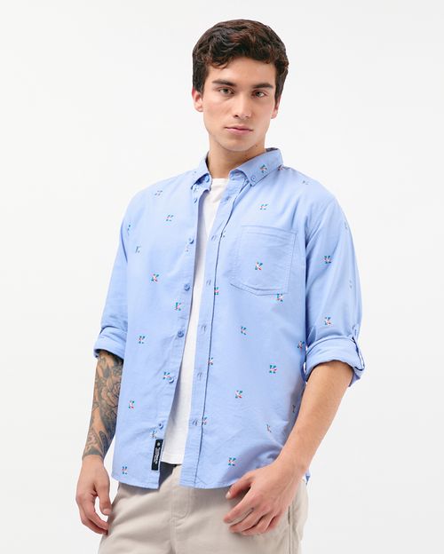 Camisa Hombre Ford Celeste