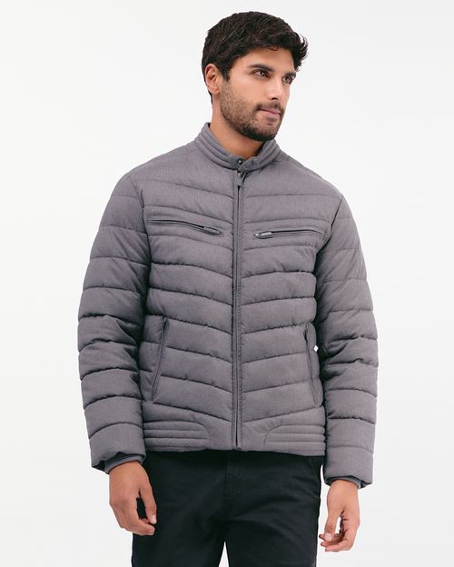 Casaca Hombre Dencel Plomo Melange