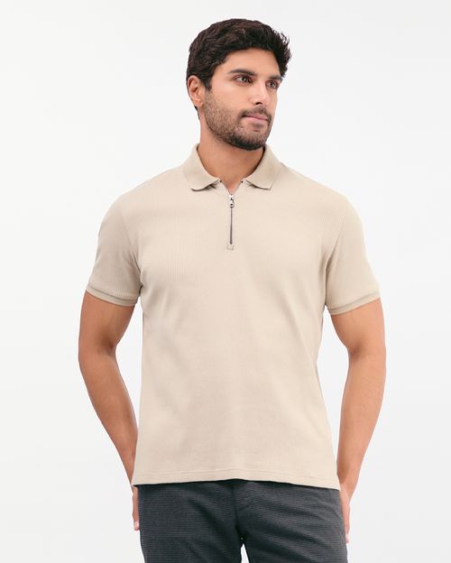 Polo Cuello Camisa Hombre Axwell Beige