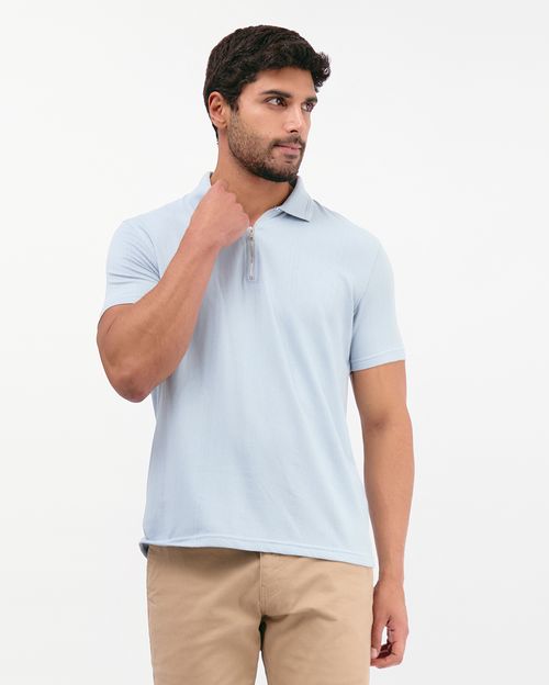 Polo Cuello Camisa Hombre Dominguez Celeste Cielo