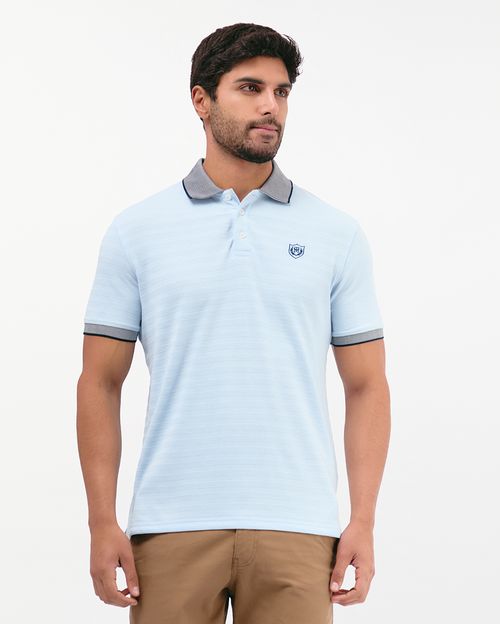 Polo Cuello Camisa Hombre Rehab Celeste Cielo