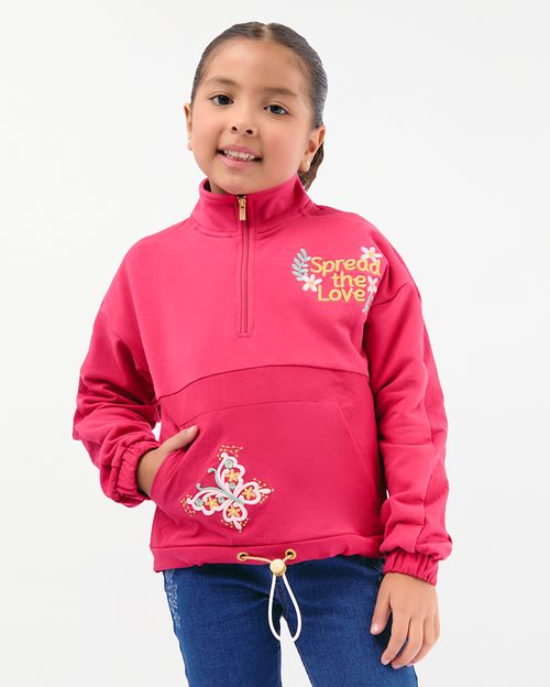 Polera Niña Gaia Fucsia Rose