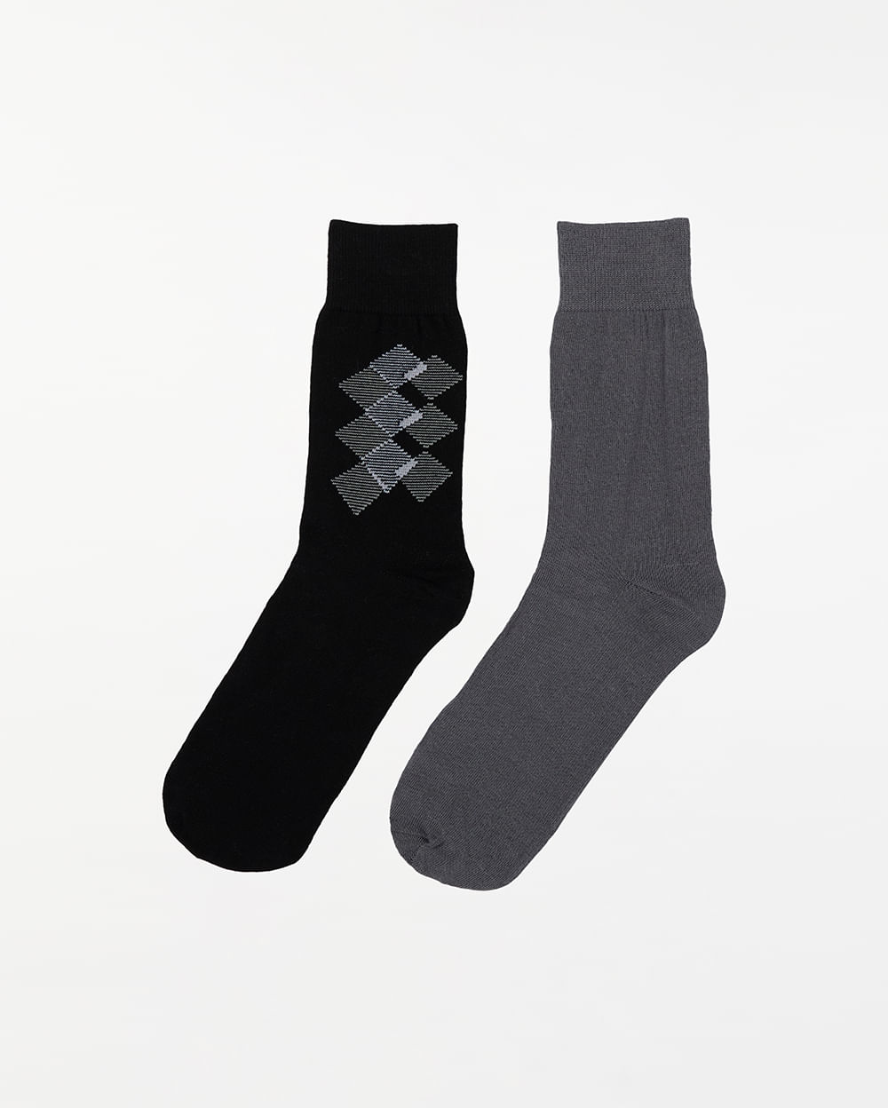 Calcetines-Pack-X-2-Hombre-Formal-Negro-U
