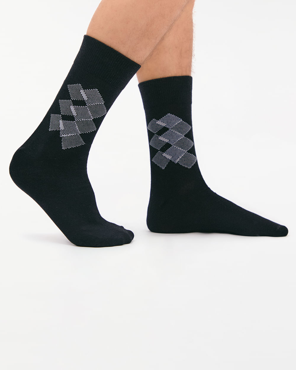 Calcetines-Pack-X-2-Hombre-Formal-Negro-U