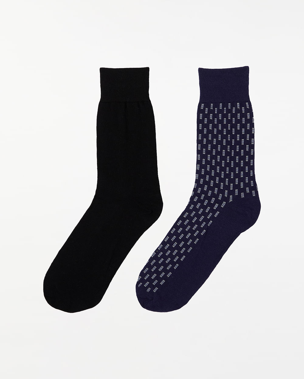 Calcetines-Pack-X-2-Hombre-Formal-Azul-Nautico-U