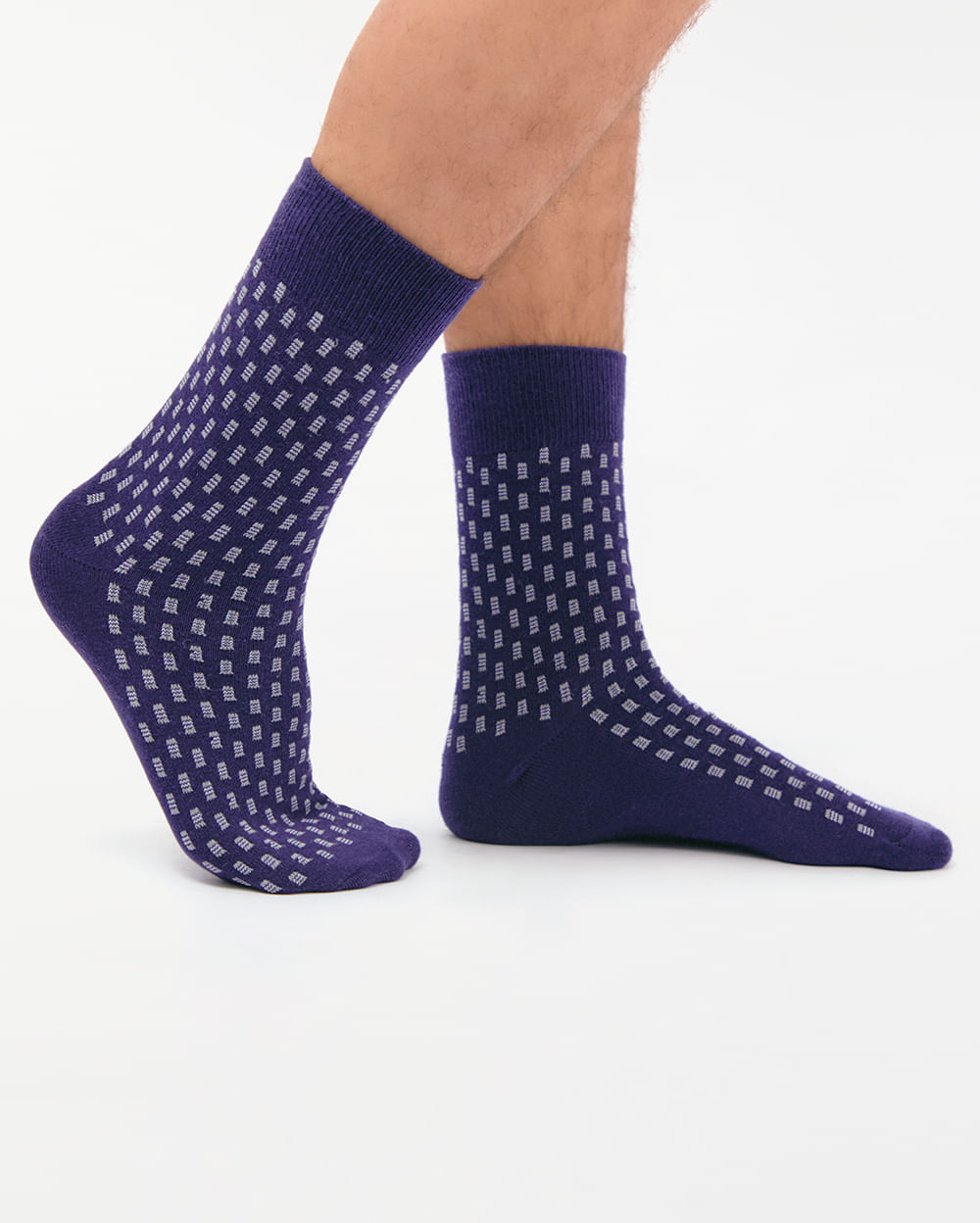 Calcetines-Pack-X-2-Hombre-Formal-Azul-Nautico-U