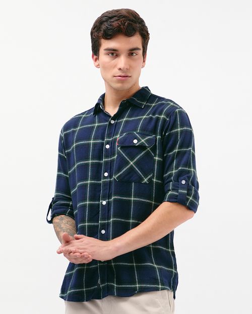 Camisa Hombre Thomas Azul Oxford