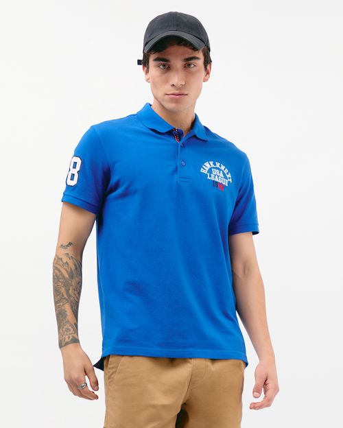 Polo Cuello Camisa Hombre Ivan Azul Imperial
