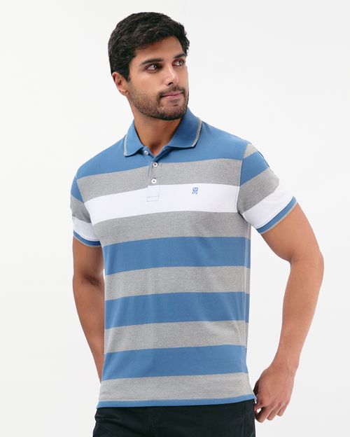 Polo Cuello Camisa Hombre Saylor Plomo Melange