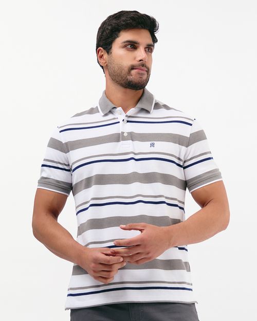 Polo Cuello Camisa Hombre Saylor Gris Melange