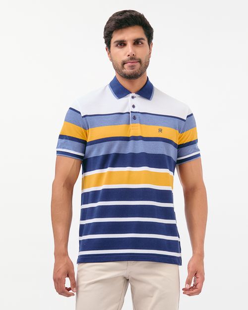 Polo Cuello Camisa Hombre Saylor Azulino Marino