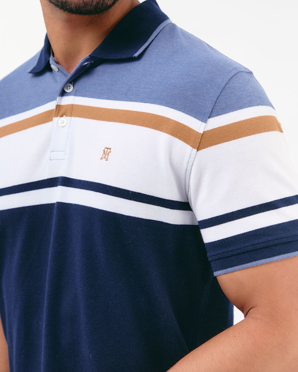 Polo-Cuello-Camisa-Hombre-Saylor-Acero-Bijou-Poly-M