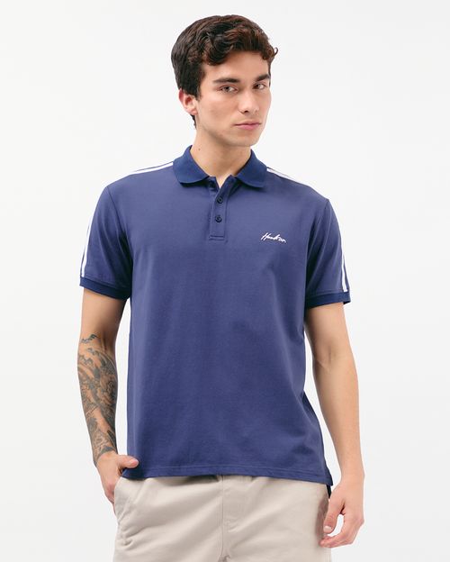 Polo Cuello Camisa Hombre Dasso Azul Pageant