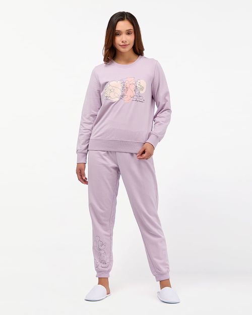 Pijama 2 Piezas Mujer Ainara Lila Violeta