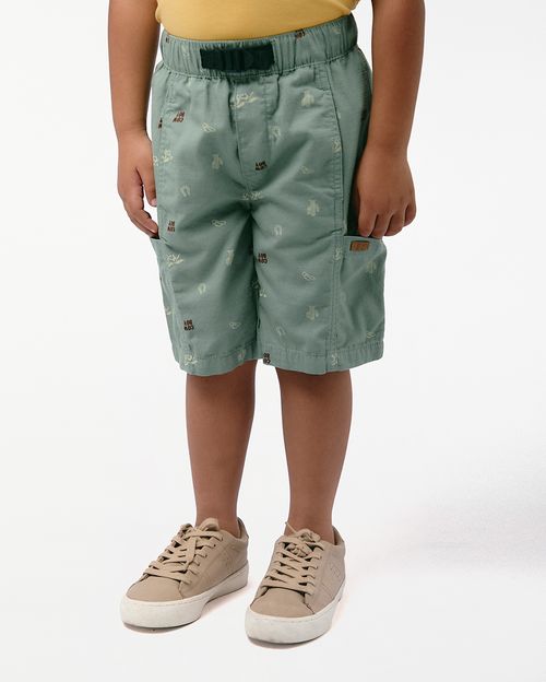 Bermuda Niño Piero Print Verde Frost
