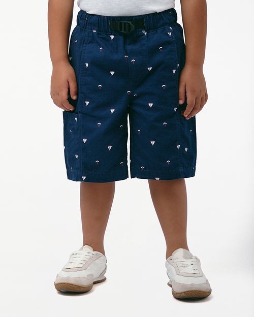 Bermuda Niño Piero Print Azul Atlántico