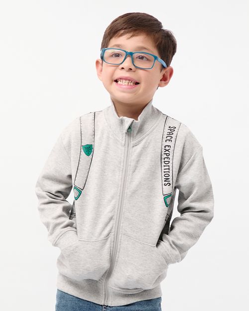 Polera Niño Fergus Gris Melange