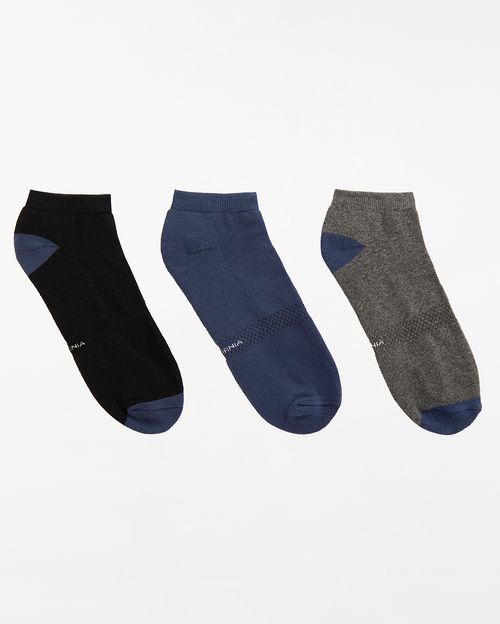Calcetines Pack x 3 Hombre Franco Negro
