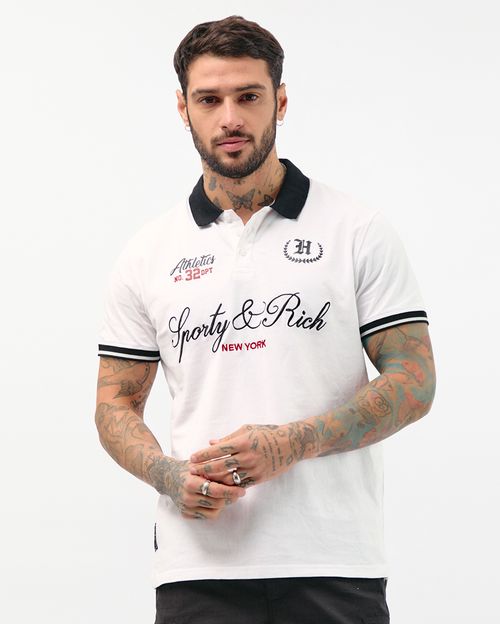 Polo Cuello Camisa Hombre Lennon Blanco Optico