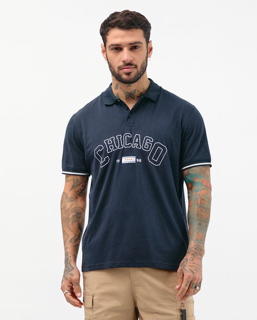 Polo Cuello Camisa Hombre Lennon Azul Pageant