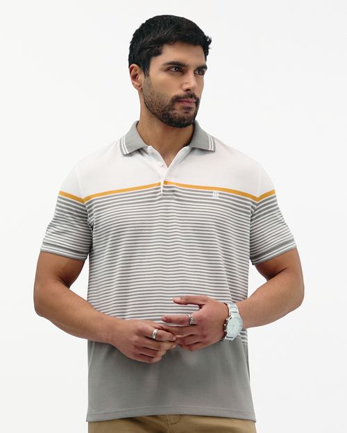 Polo Cuello Camisa Hombre Saylor Gris Claro