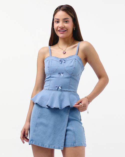 Top Denim Mujer Denise Total Light Bleach